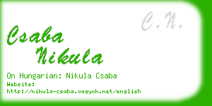 csaba nikula business card